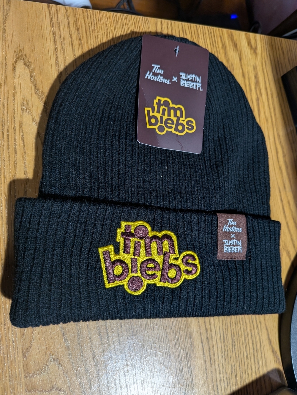Tim Horton X Justin Bieber Tim Biebs Winter Hat Toque With Original Tag